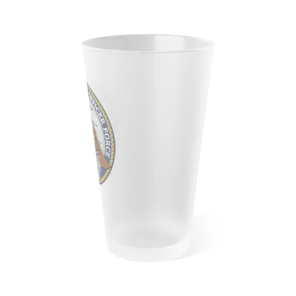 Strategic Sealift Officer Force (U.S. Navy) Frosted Pint Glass 16oz-Go Mug Yourself