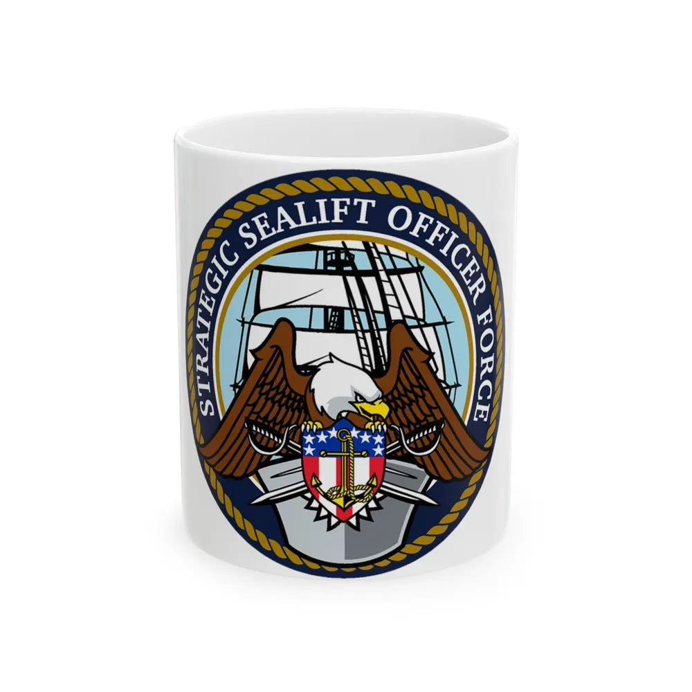 Strategic Sealift Officer Force (U.S. Navy) White Coffee Mug-11oz-Go Mug Yourself