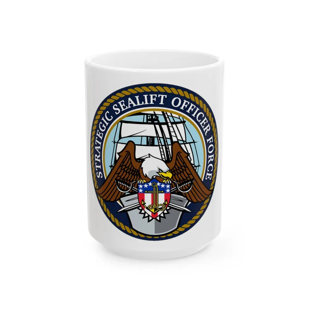 Strategic Sealift Officer Force (U.S. Navy) White Coffee Mug-15oz-Go Mug Yourself