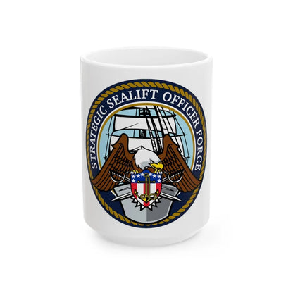 Strategic Sealift Officer Force (U.S. Navy) White Coffee Mug-15oz-Go Mug Yourself