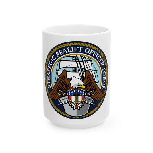 Strategic Sealift Officer Force (U.S. Navy) White Coffee Mug-15oz-Go Mug Yourself