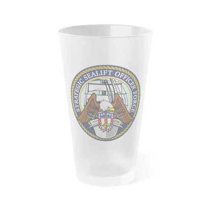 Strategic Sealift Officer Force (U.S. Navy) Frosted Pint Glass 16oz Default Title - Go Mug Yourself