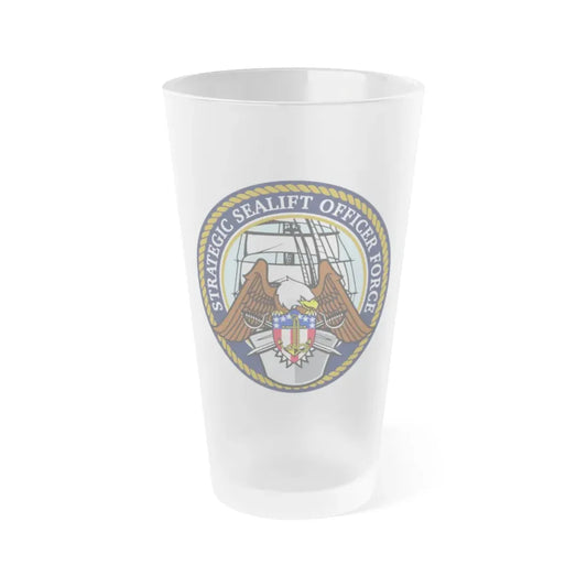 Strategic Sealift Officer Force (U.S. Navy) Frosted Pint Glass 16oz Default Title - Go Mug Yourself