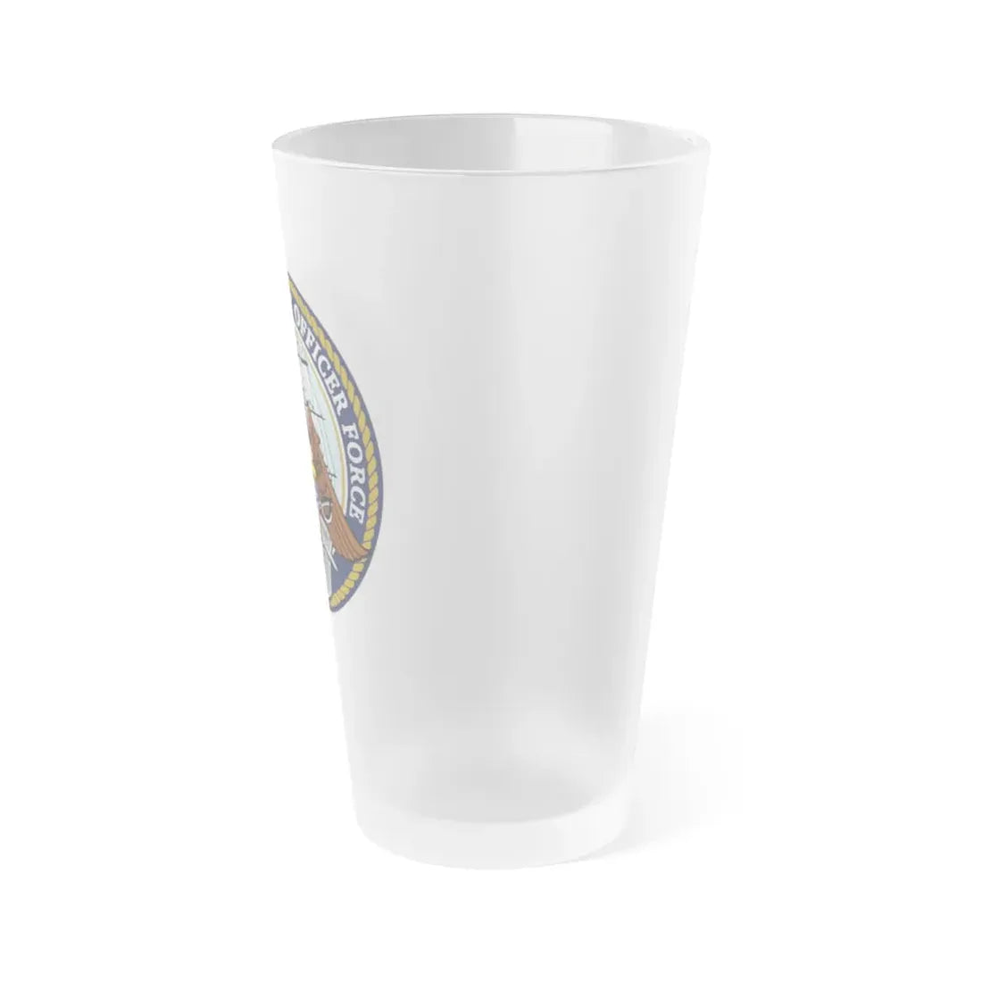 Strategic Sealift Officer Force (U.S. Navy) Frosted Pint Glass 16oz - Go Mug Yourself