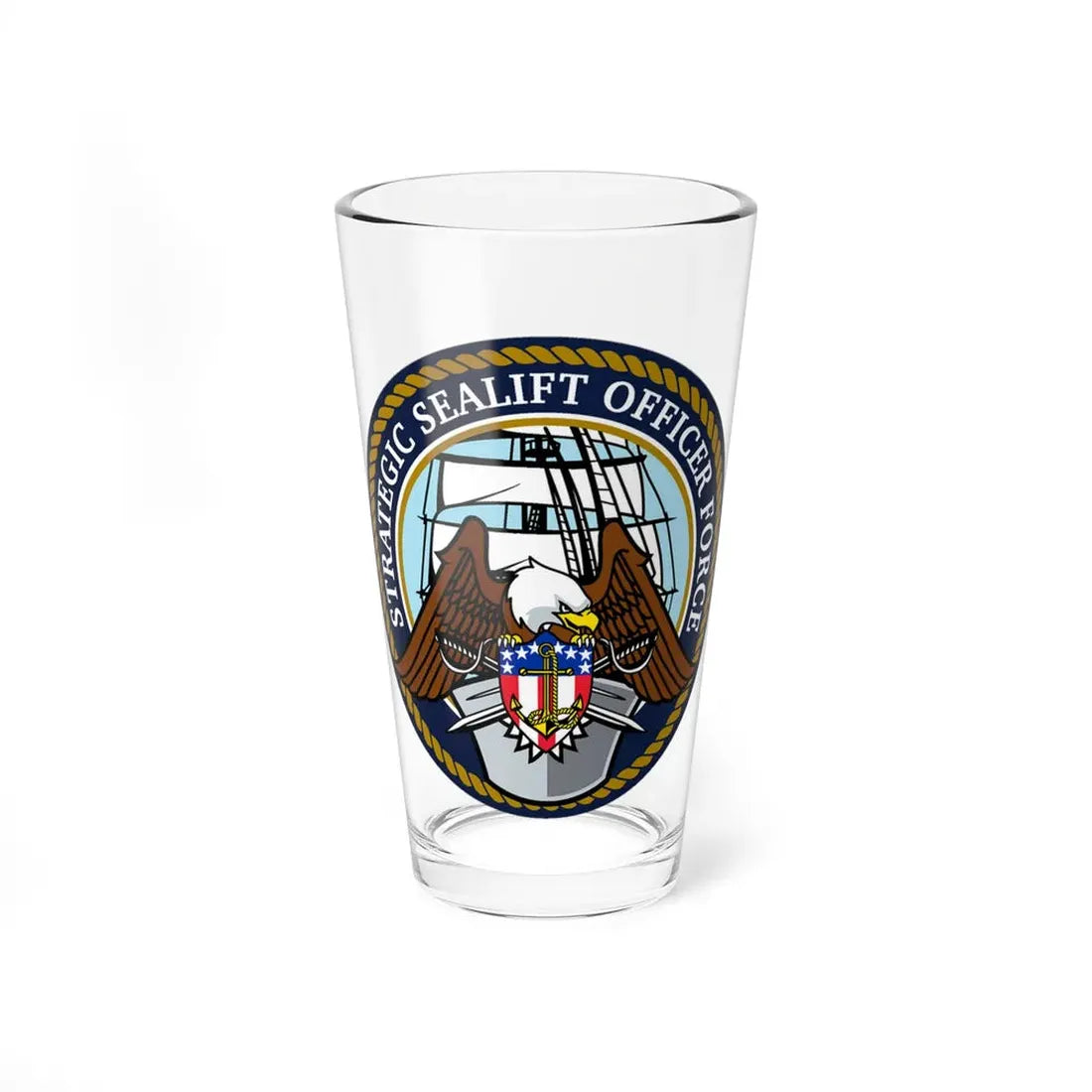 Strategic Sealift Officer Force (U.S. Navy) Pint Glass 16oz 16oz - Go Mug Yourself