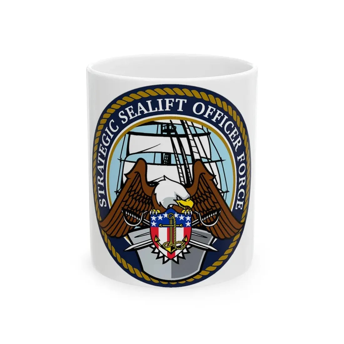 Strategic Sealift Officer Force (U.S. Navy) White Coffee Mug 11oz - Go Mug Yourself