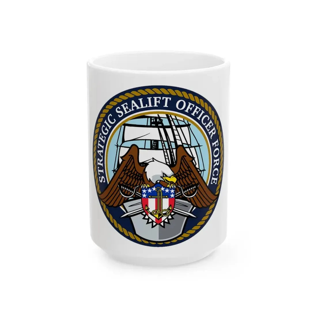 Strategic Sealift Officer Force (U.S. Navy) White Coffee Mug 15oz - Go Mug Yourself