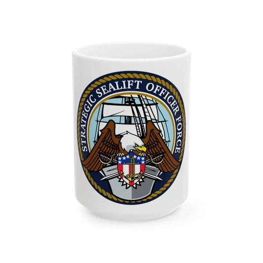 Strategic Sealift Officer Force (U.S. Navy) White Coffee Mug 15oz - Go Mug Yourself