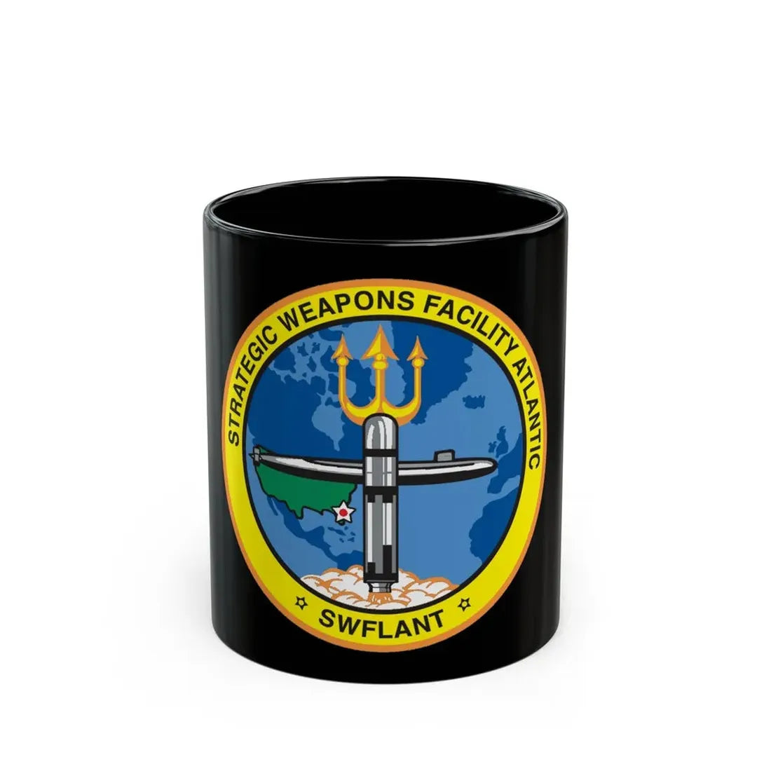 Strategic Weapons Facility Atlantic (U.S. Navy) Black Coffee Mug 11oz - Go Mug Yourself