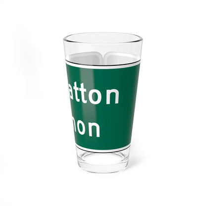 Stratton 16 Limon 16 MUTCD D2-2 (Colorado) (Road Sign) Pint Glass 16oz 16oz - Go Mug Yourself
