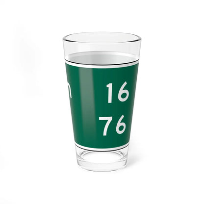 Stratton 16 Limon 16 MUTCD D2-2 (Colorado) (Road Sign) Pint Glass 16oz - Go Mug Yourself