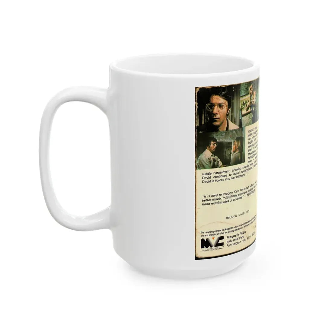 STRAW DOGS (VHS COVER) - White Coffee Mug - Go Mug Yourself