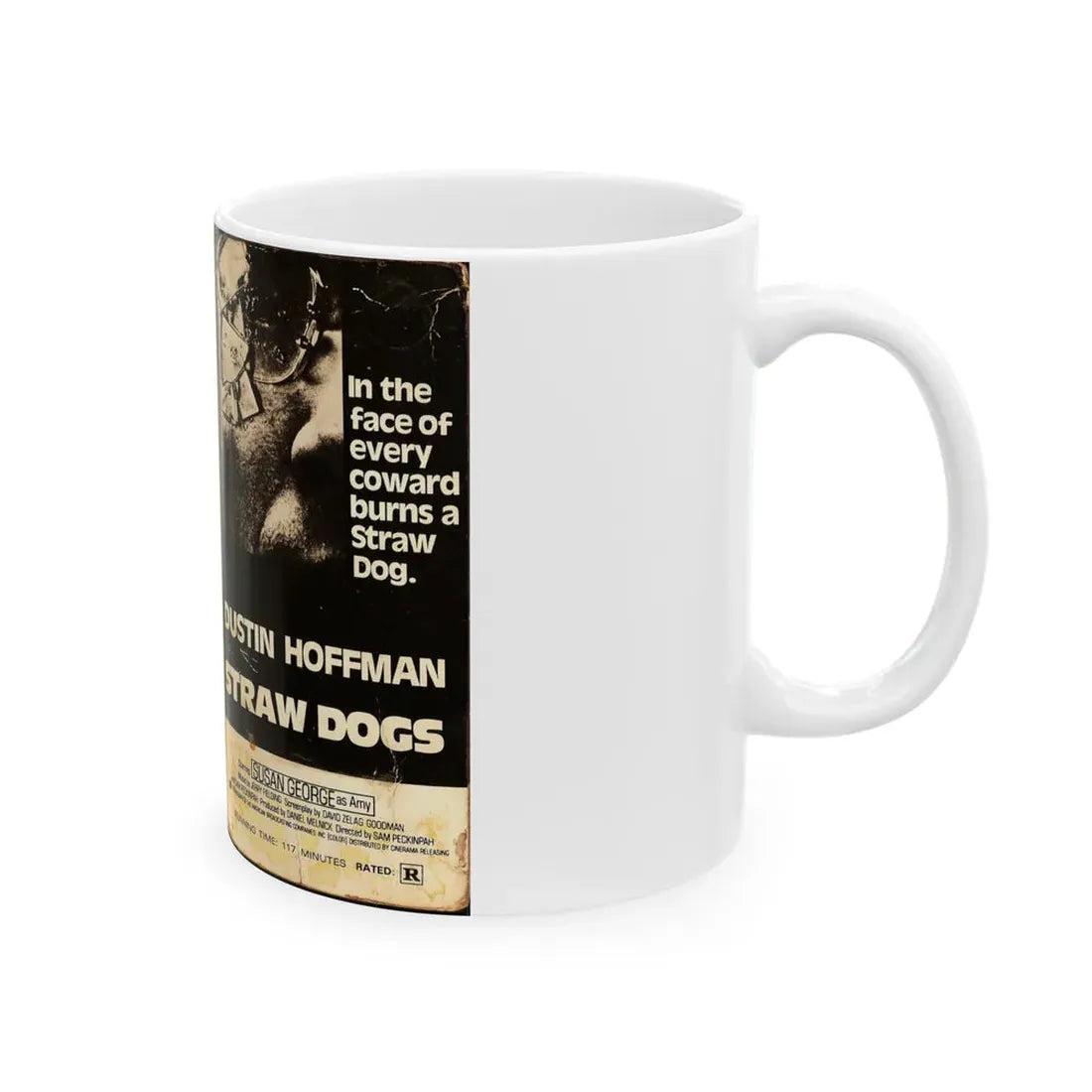 STRAW DOGS (VHS COVER) - White Coffee Mug - Go Mug Yourself