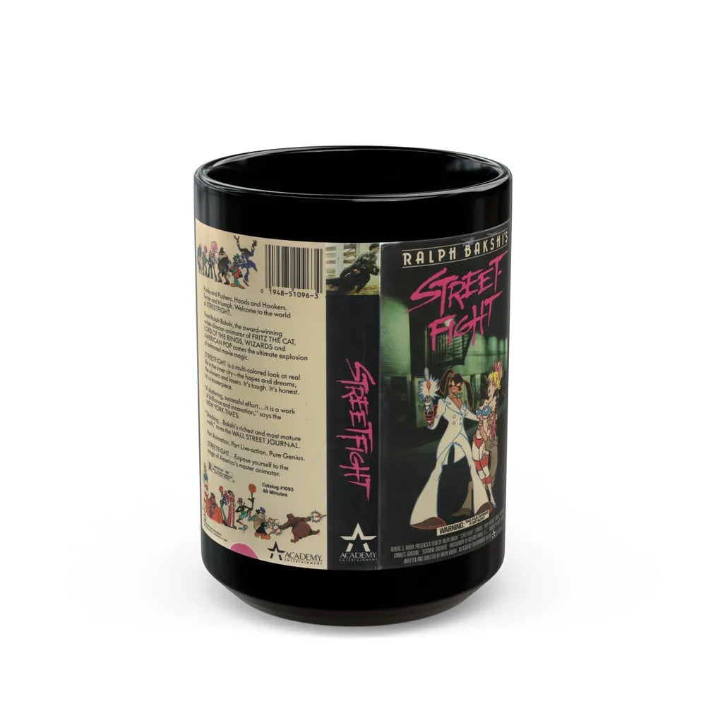 STREET FIGHT RALPH BASKHIS (VHS COVER) - Black Coffee Mug-15oz-Go Mug Yourself