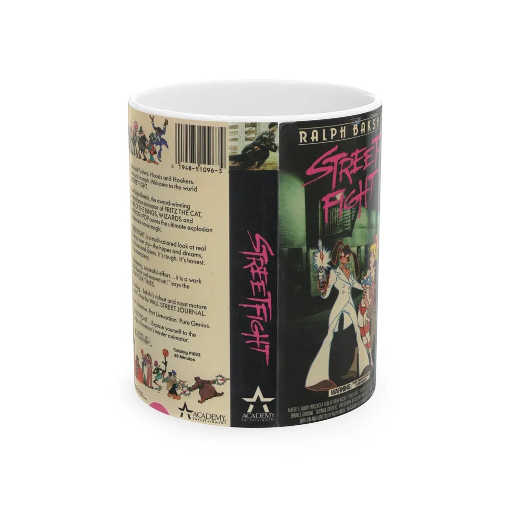 STREET FIGHT RALPH BASKHIS (VHS COVER) - White Coffee Mug-11oz-Go Mug Yourself