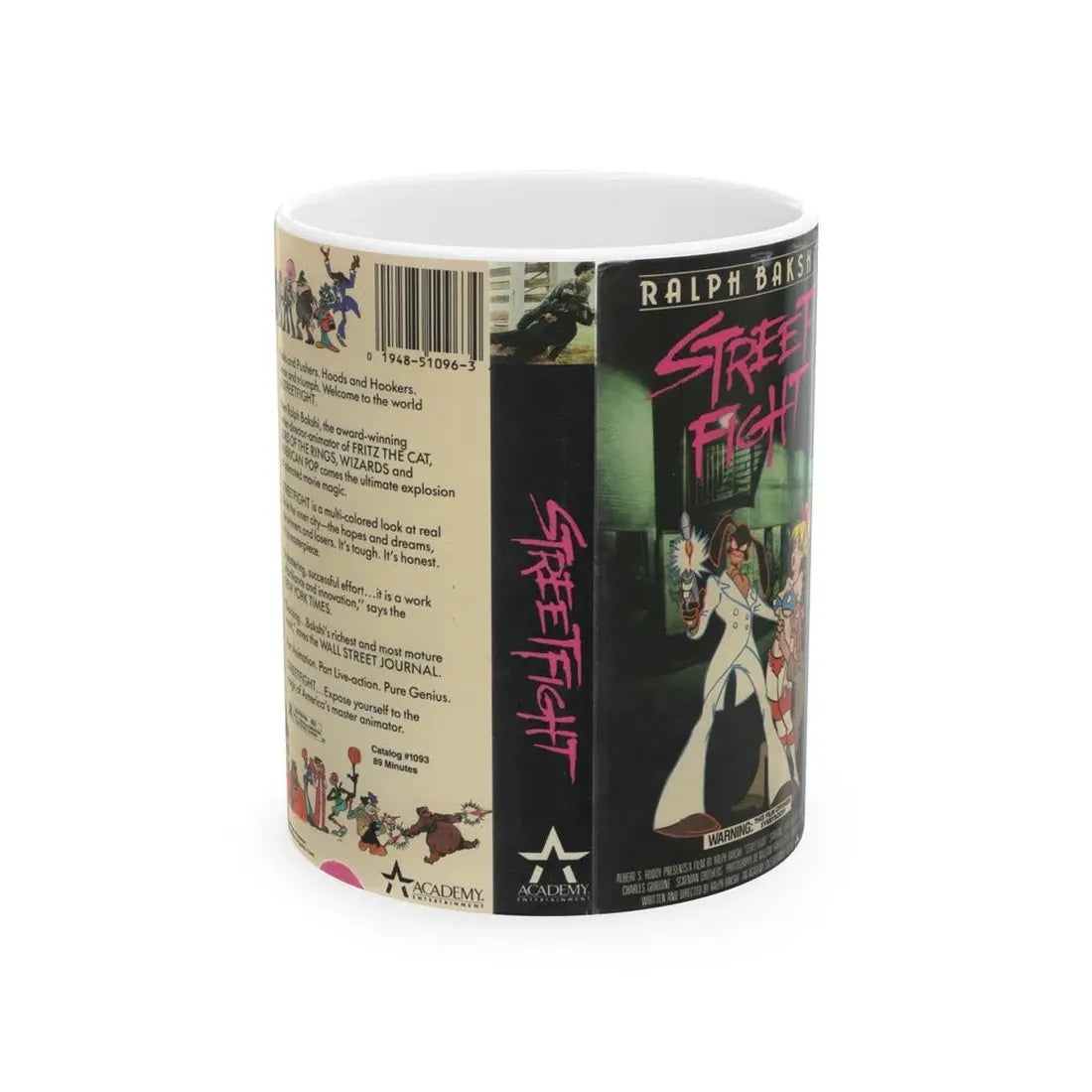 STREET FIGHT RALPH BASKHIS (VHS COVER) - White Coffee Mug 11oz - Go Mug Yourself