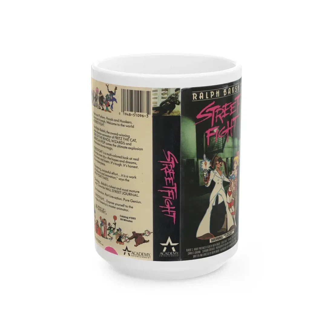 STREET FIGHT RALPH BASKHIS (VHS COVER) - White Coffee Mug 15oz - Go Mug Yourself