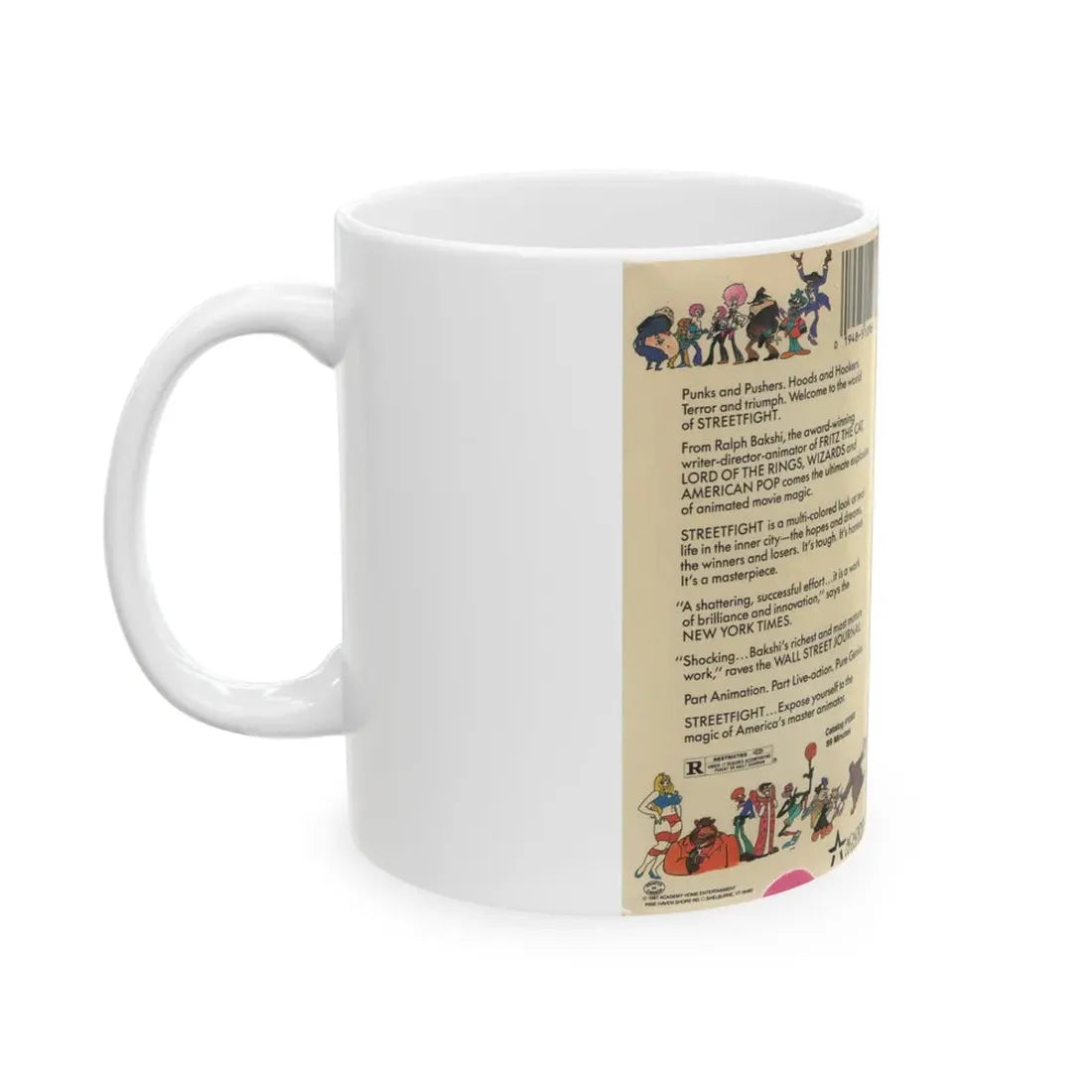 STREET FIGHT RALPH BASKHIS (VHS COVER) - White Coffee Mug - Go Mug Yourself
