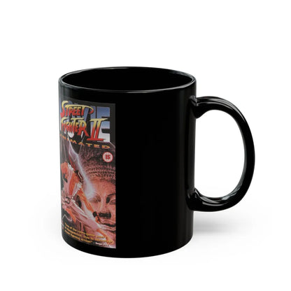 STREET FIGHTER 2 ANIMATED (VHS COVER) - Black Coffee Mug-Go Mug Yourself