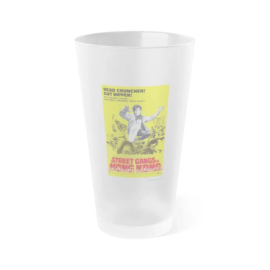 STREET GANGS OF HONG KONG 1973 Movie Poster - Frosted Pint Glass 16oz Default Title - Go Mug Yourself