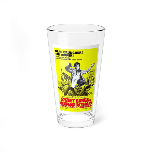 STREET GANGS OF HONG KONG 1973 Movie Poster - Pint Glass 16oz-16oz-Go Mug Yourself