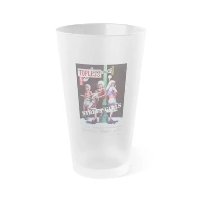 STREET GIRLS 1975 Movie Poster - Frosted Pint Glass 16oz Default Title - Go Mug Yourself