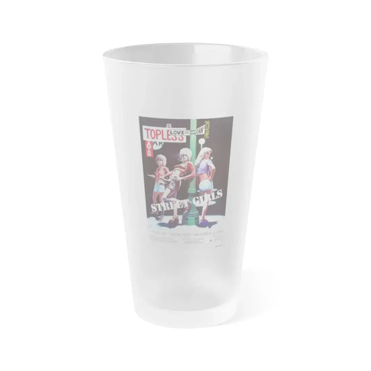 STREET GIRLS 1975 Movie Poster - Frosted Pint Glass 16oz Default Title - Go Mug Yourself