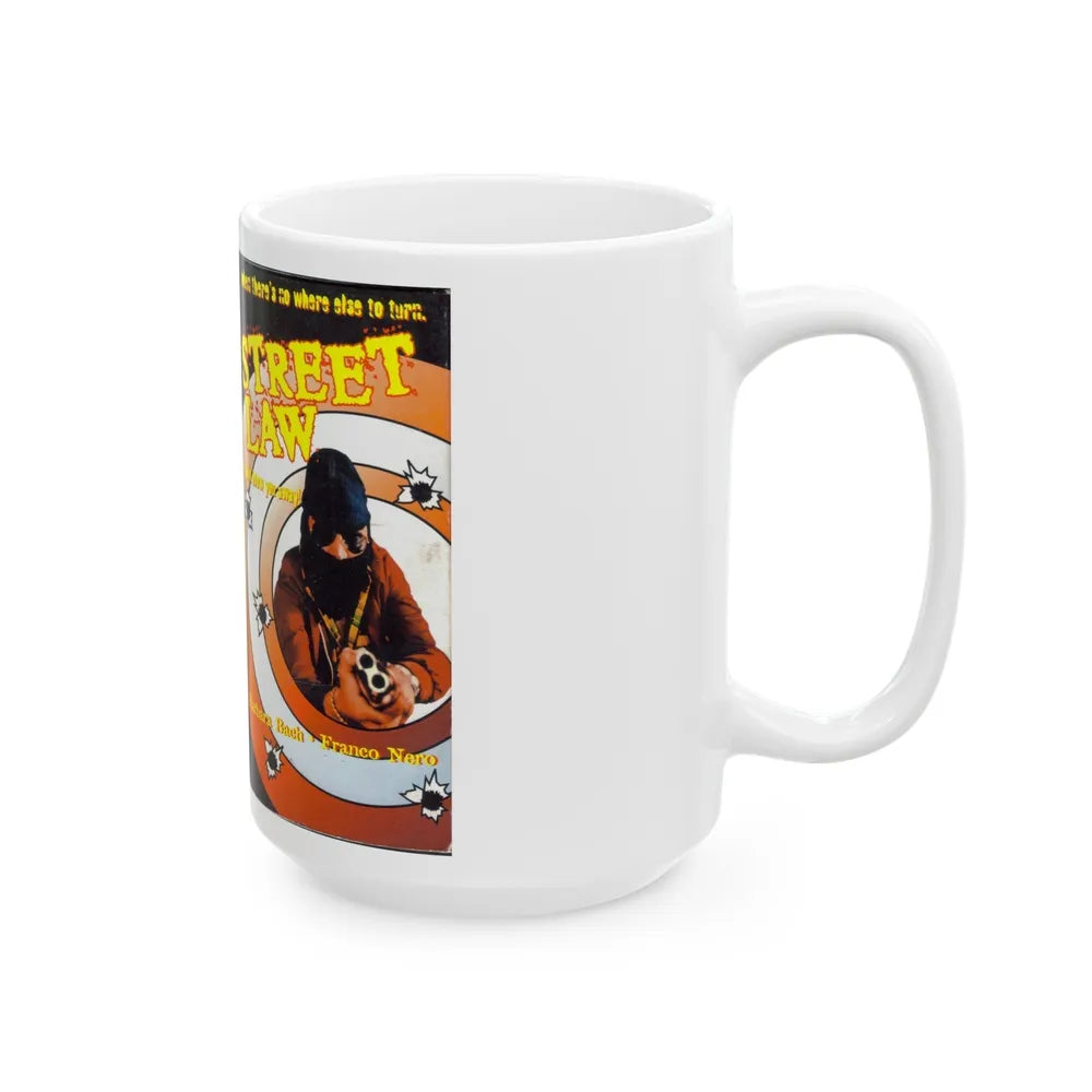 STREET LAW VERSION 2 (VHS COVER) - White Coffee Mug-Go Mug Yourself