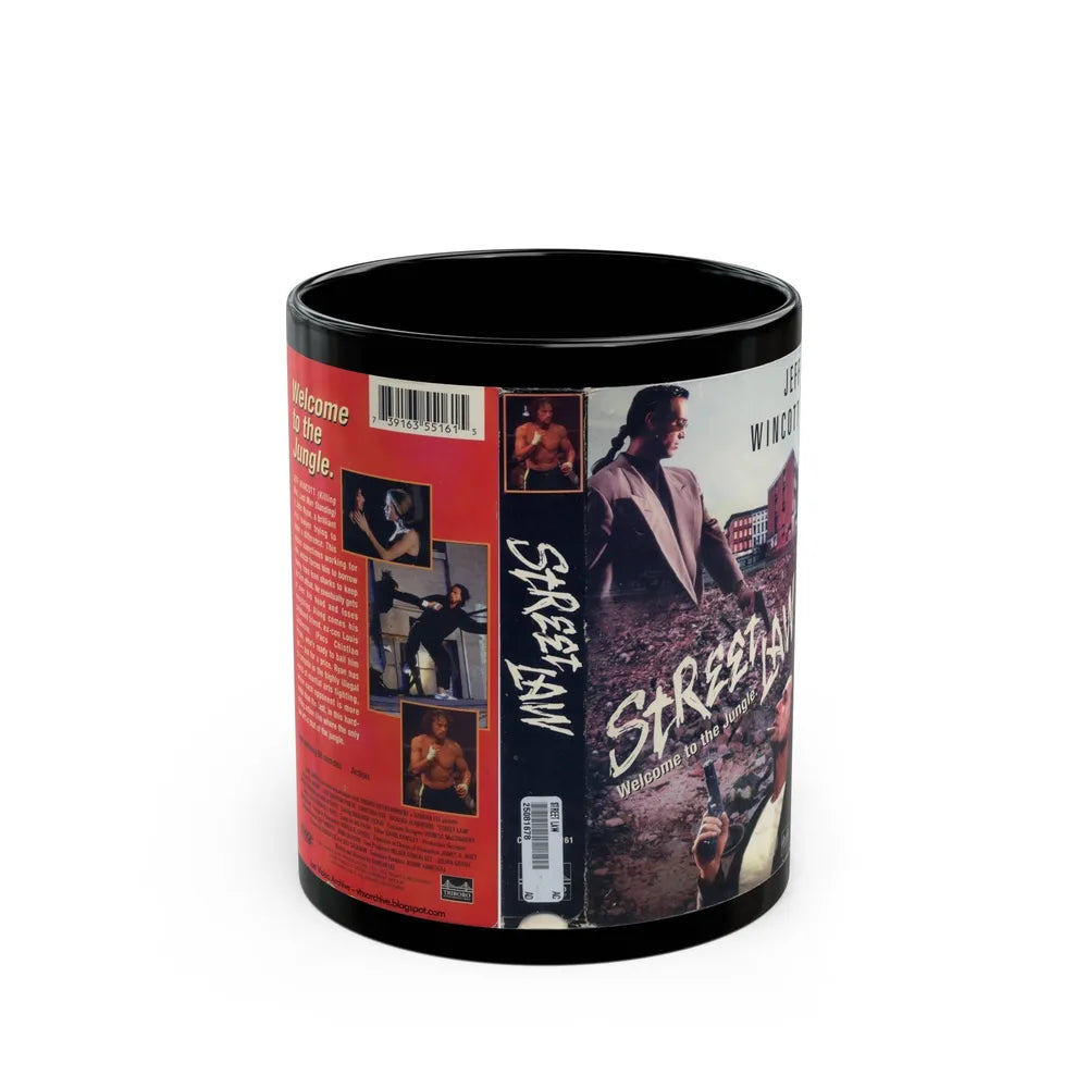 STREET LAW (VHS COVER) - Black Coffee Mug-11oz-Go Mug Yourself