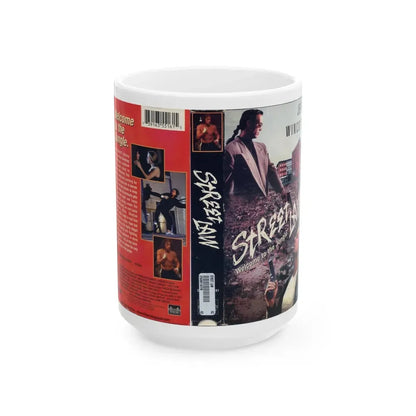 STREET LAW (VHS COVER) - White Coffee Mug 15oz - Go Mug Yourself