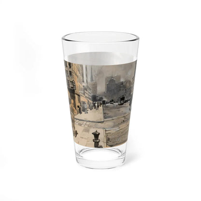 Street Scene (Magazine Illustration) Pint Glass 16oz-Go Mug Yourself