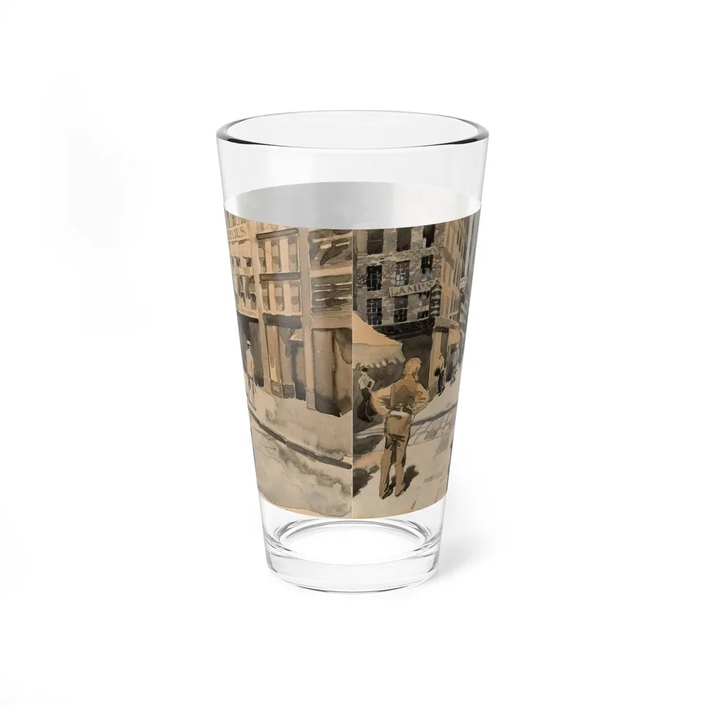 Street Scene (Magazine Illustration) Pint Glass 16oz-Go Mug Yourself