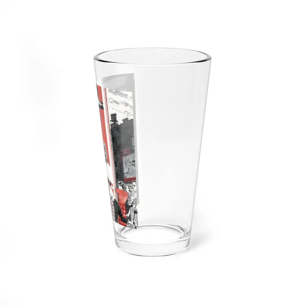 Street Scene with Celebrity (atributted) (Magazine Illustration) Pint Glass 16oz-Go Mug Yourself