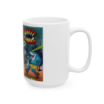 STREET SHARKS SHARK N ROLL (VHS COVER) - White Coffee Mug - Go Mug Yourself