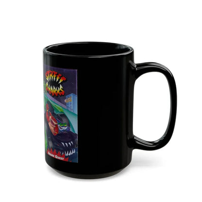 STREET SHARKS SHARK QUEST (VHS COVER) - Black Coffee Mug - Go Mug Yourself