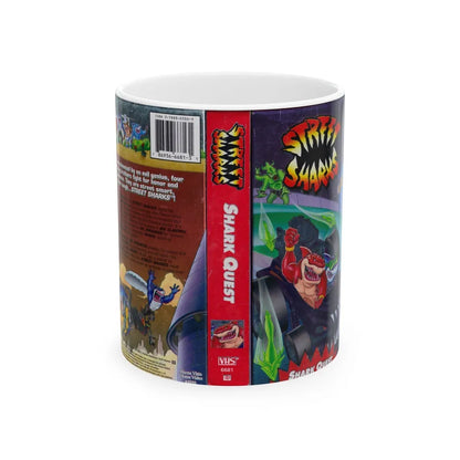 STREET SHARKS SHARK QUEST (VHS COVER) - White Coffee Mug-11oz-Go Mug Yourself