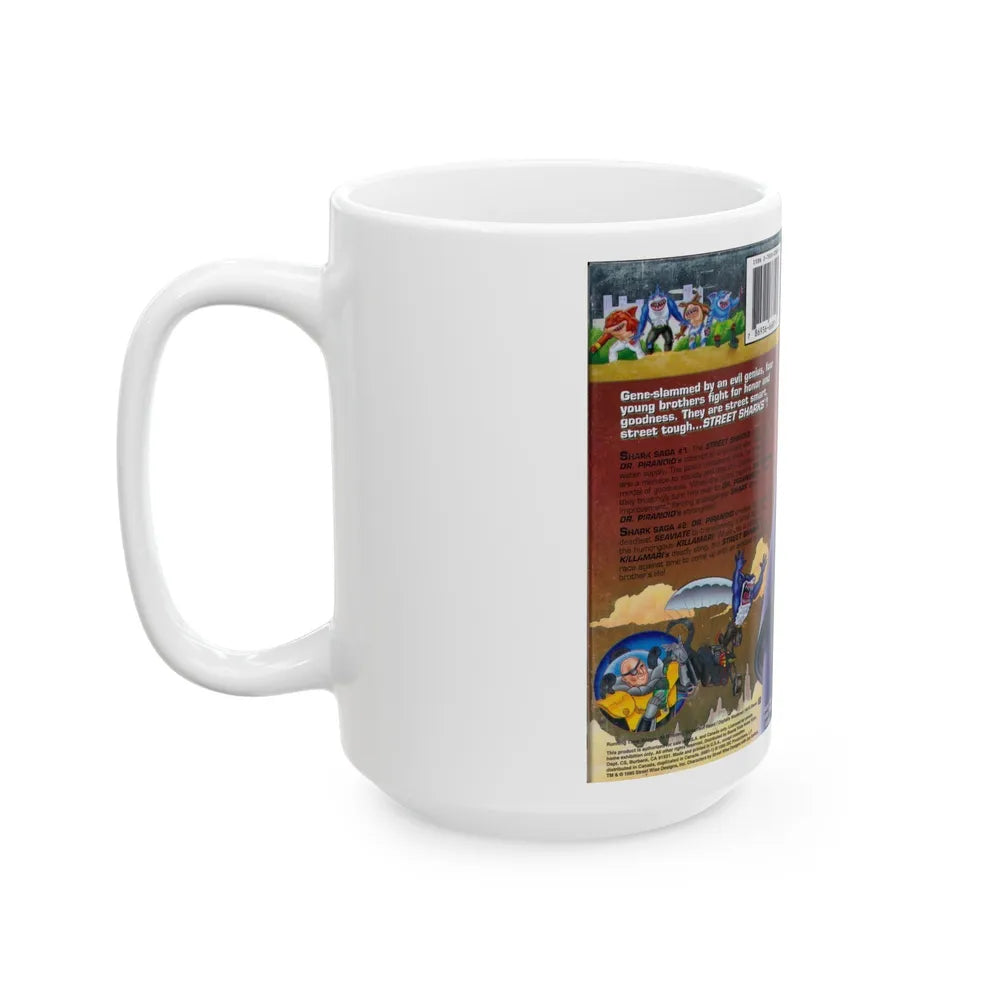 STREET SHARKS SHARK QUEST (VHS COVER) - White Coffee Mug-Go Mug Yourself