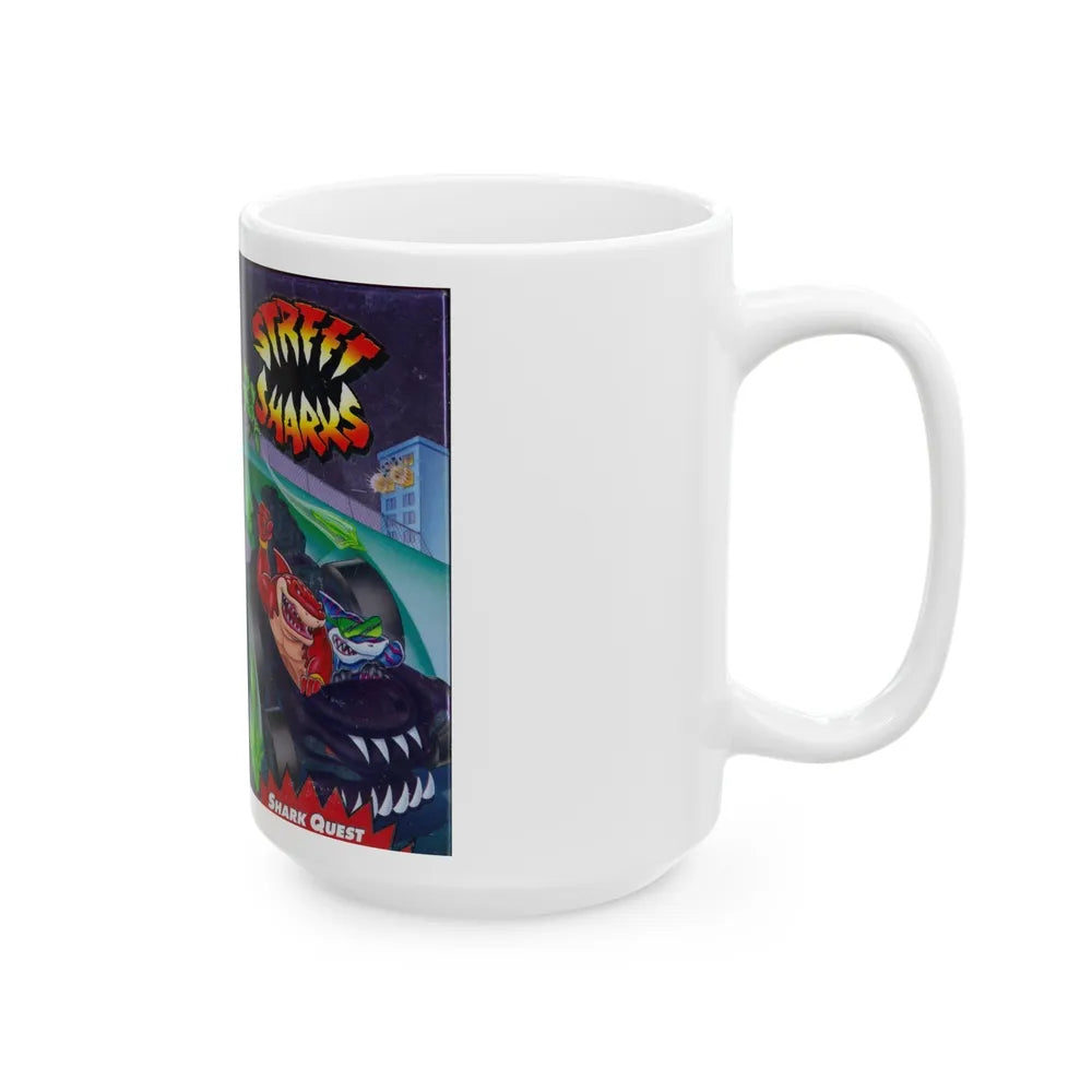 STREET SHARKS SHARK QUEST (VHS COVER) - White Coffee Mug-Go Mug Yourself