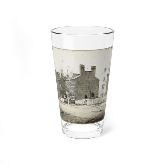 Street View Of A Row Of Houses (U.S. Civil War) Pint Glass 16oz-16oz-Go Mug Yourself