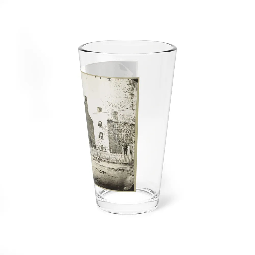 Street View Of A Row Of Houses (U.S. Civil War) Pint Glass 16oz-Go Mug Yourself