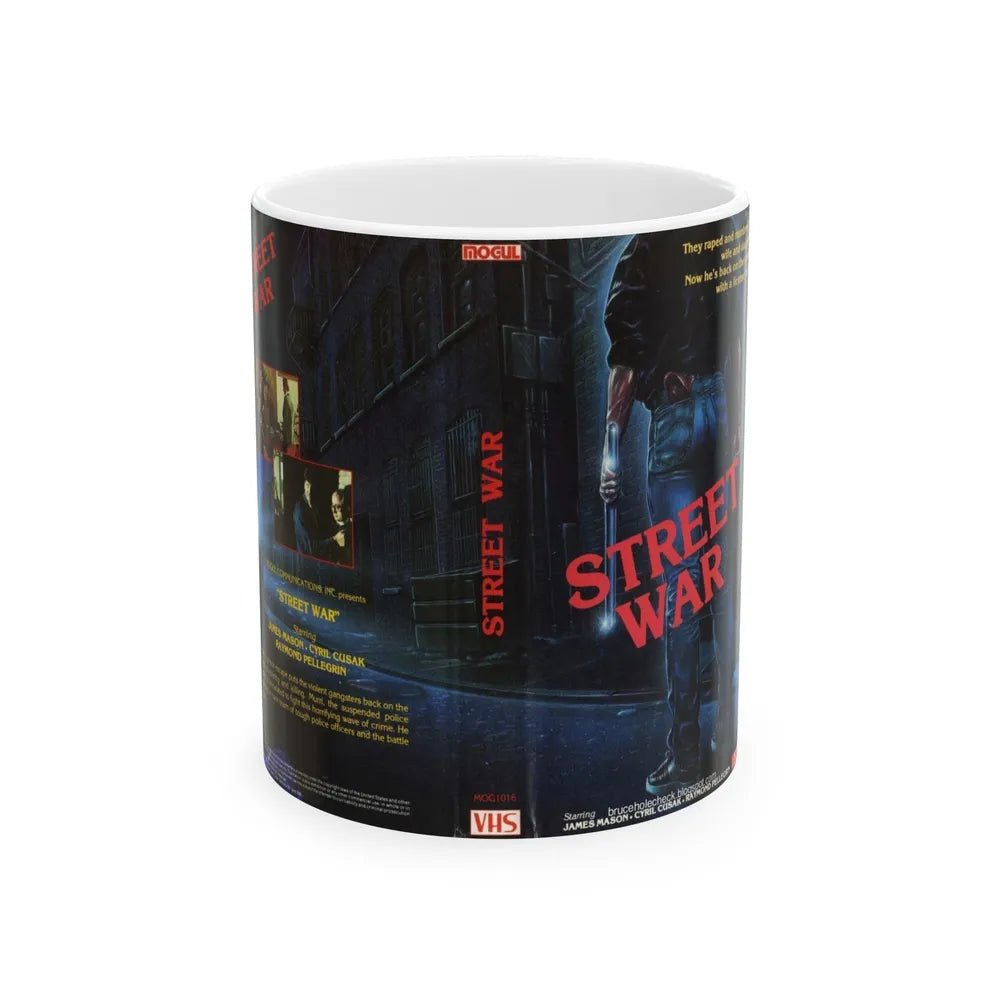 STREET WAR (VHS COVER) - White Coffee Mug-11oz-Go Mug Yourself