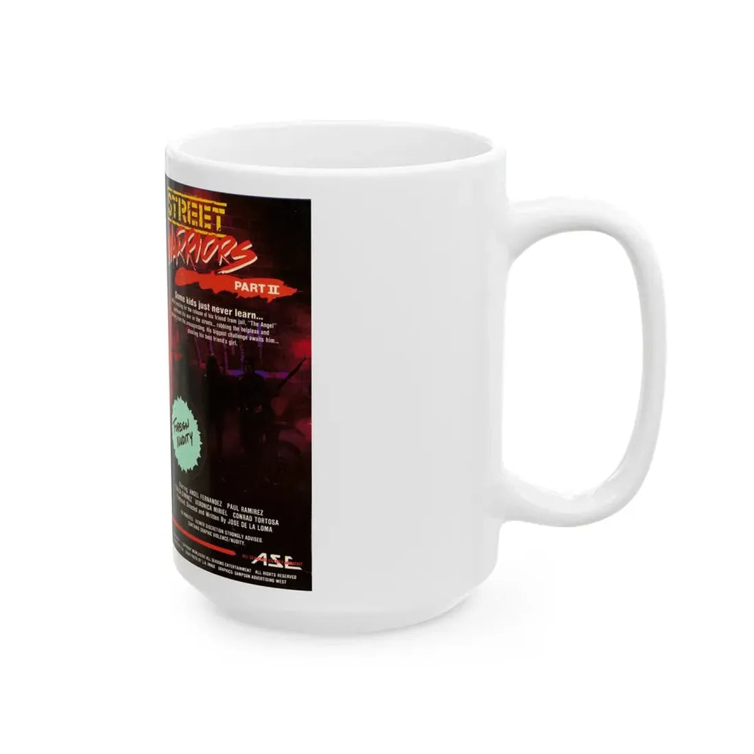 STREET WARRIORS PART 2 (VHS COVER) - White Coffee Mug - Go Mug Yourself