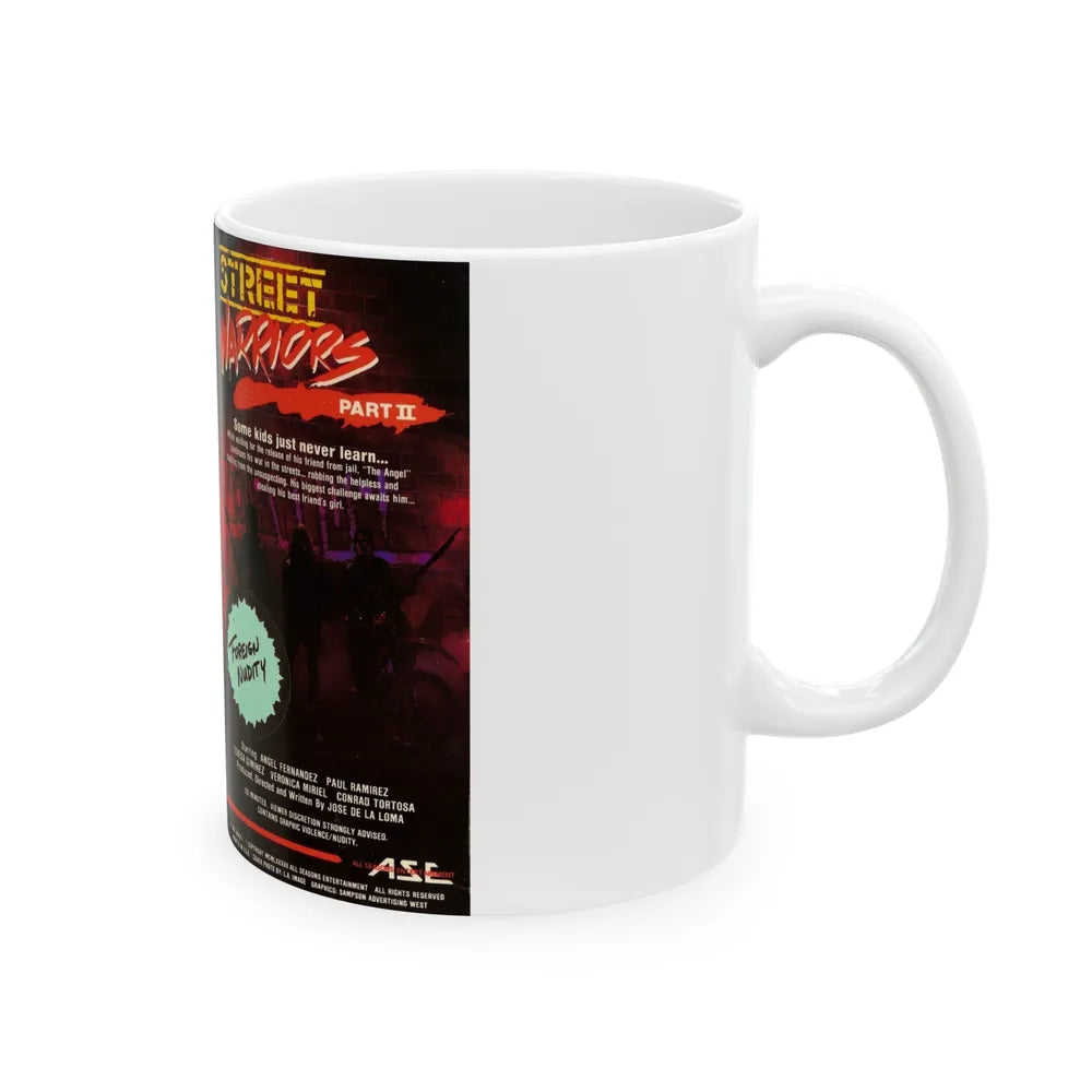 STREET WARRIORS PART 2 (VHS COVER) - White Coffee Mug-Go Mug Yourself