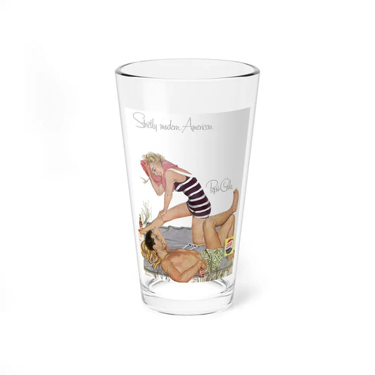 Strictly Modern American, Pepsi-Cola, Woman's Home Companion, August 1955 (Magazine Illustration) Pint Glass 16oz 16oz - Go Mug Yourself