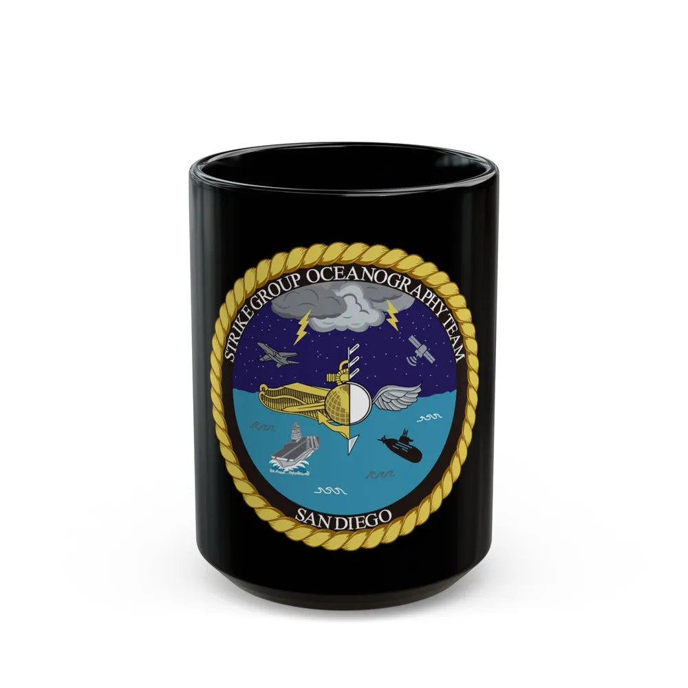 Strike Group Oceanography Team San Diego (U.S. Navy) Black Coffee Mug-15oz-Go Mug Yourself