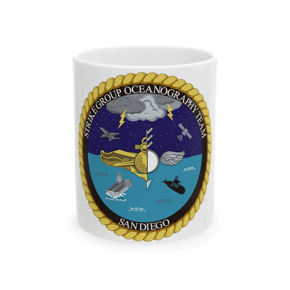 Strike Group Oceanography Team San Diego (U.S. Navy) White Coffee Mug-11oz-Go Mug Yourself