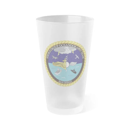 Strike Group Oceanography Team San Diego (U.S. Navy) Frosted Pint Glass 16oz Default Title - Go Mug Yourself