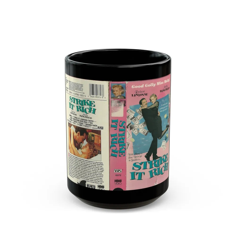 STRIKE IT RICH (VHS COVER) - Black Coffee Mug-15oz-Go Mug Yourself