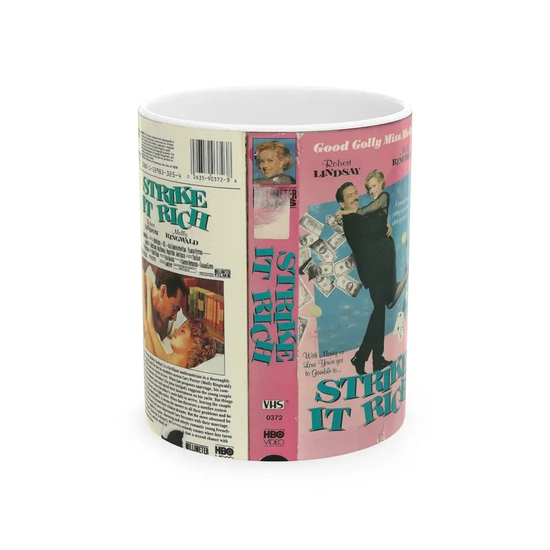 STRIKE IT RICH (VHS COVER) - White Coffee Mug 11oz - Go Mug Yourself
