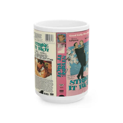 STRIKE IT RICH (VHS COVER) - White Coffee Mug 15oz - Go Mug Yourself